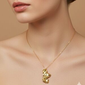 Stainless Steel Elegant Gold Jewelry Necklace